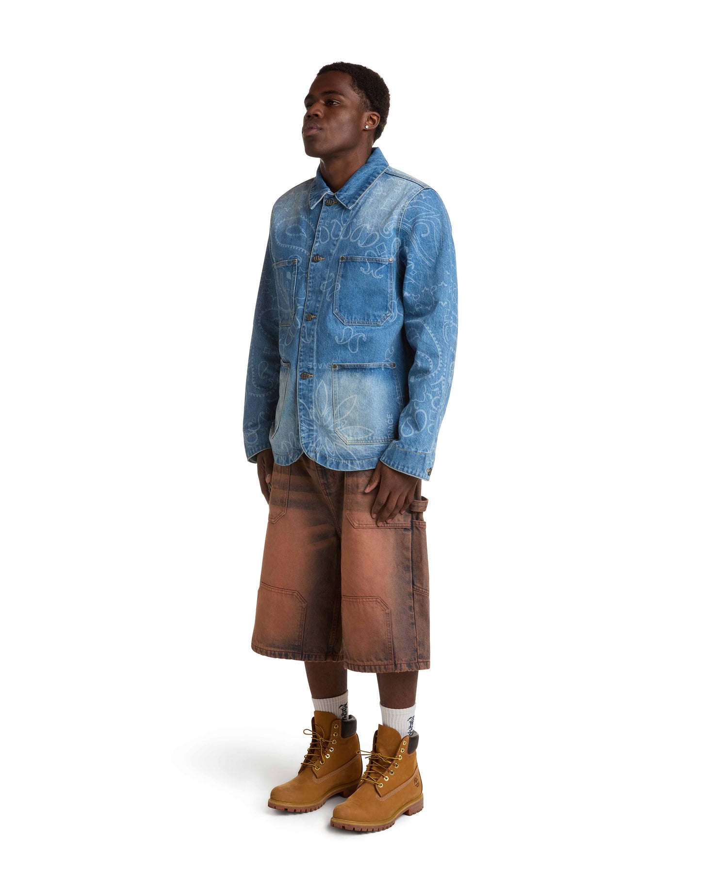 DENIM PAISLEY CHORE JACKET