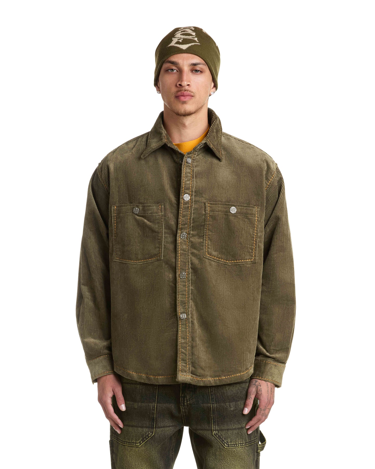 CORDUROY BUTTON-UP SHIRT