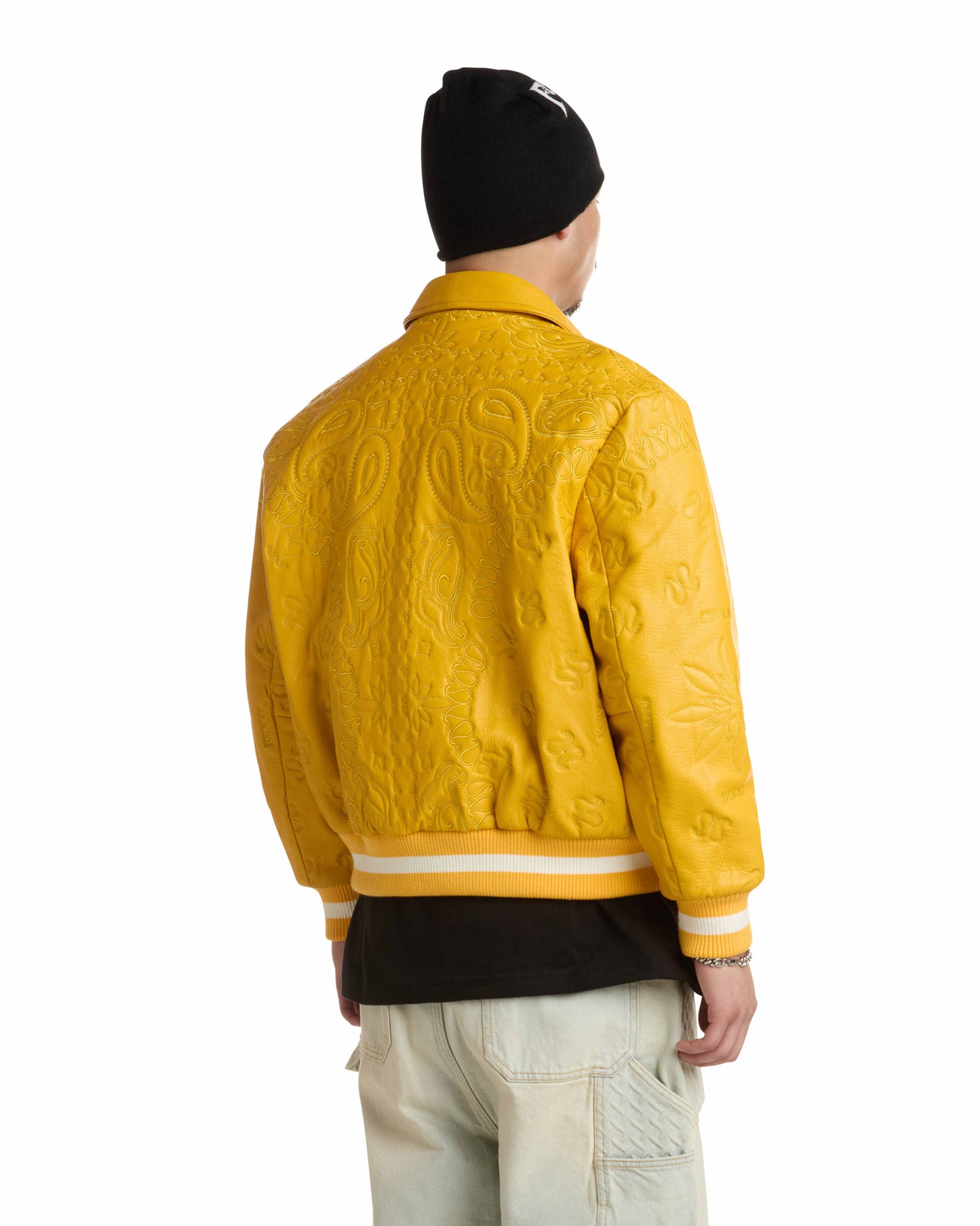 GENUINE LAMBSKIN LEATHER PAISLEY JACKET