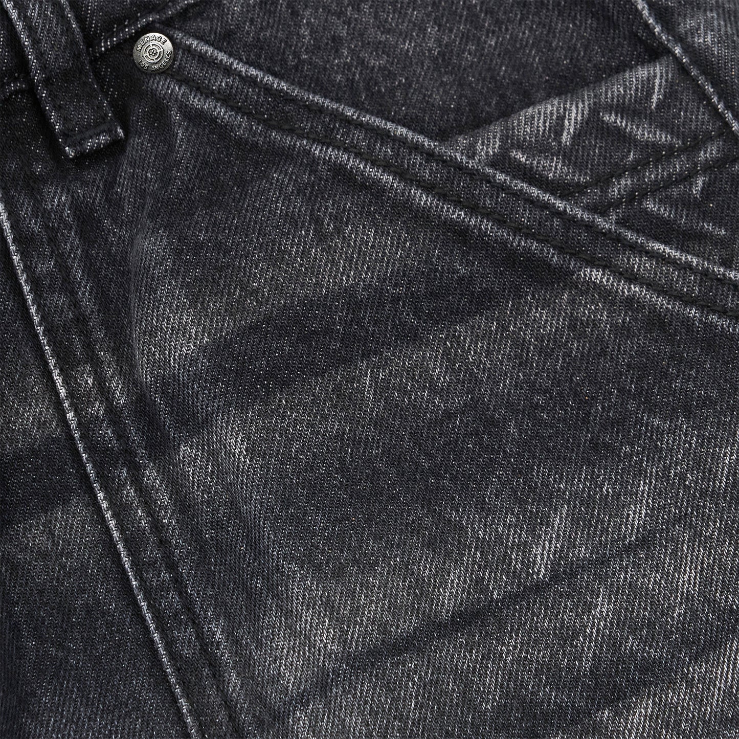 STEEL EMBOSSED DENIM CARPENTER SHORTS