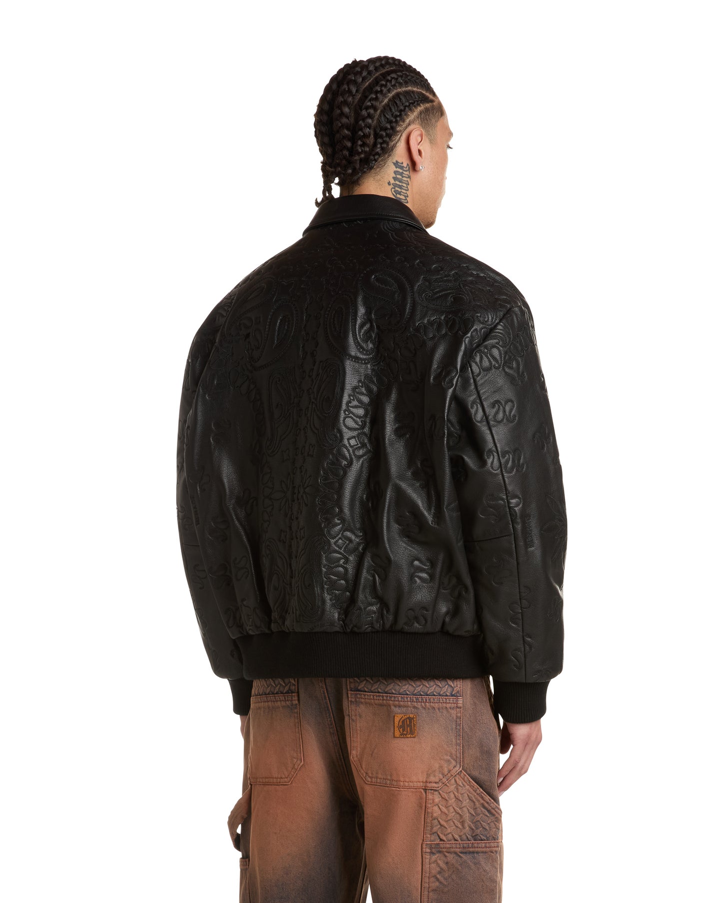 GENUINE LAMBSKIN LEATHER PAISLEY JACKET