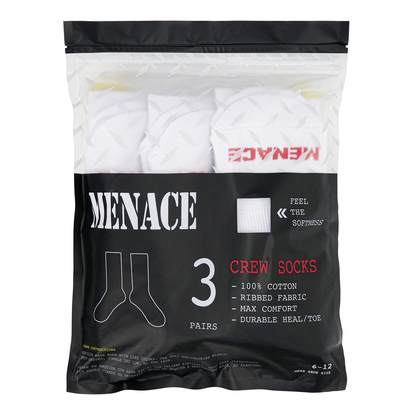 MENACE LOGO SOCKS (3 PACK)