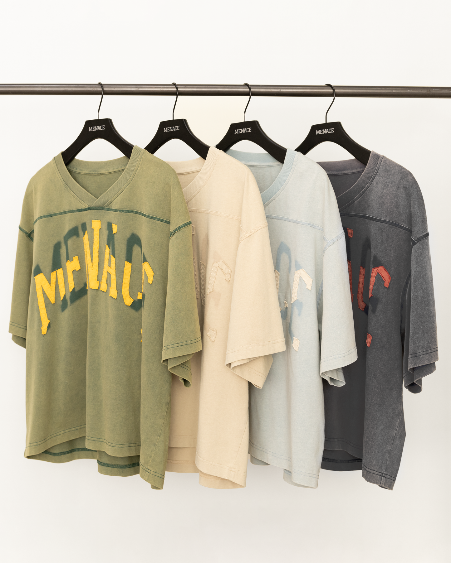 DISTRESSED "SHADOW" PATCH FOOTBALL SHIRT