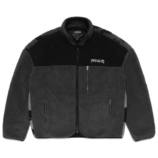 BLACK TIGER SHERPA FLEECE ZIP-UP JACKET