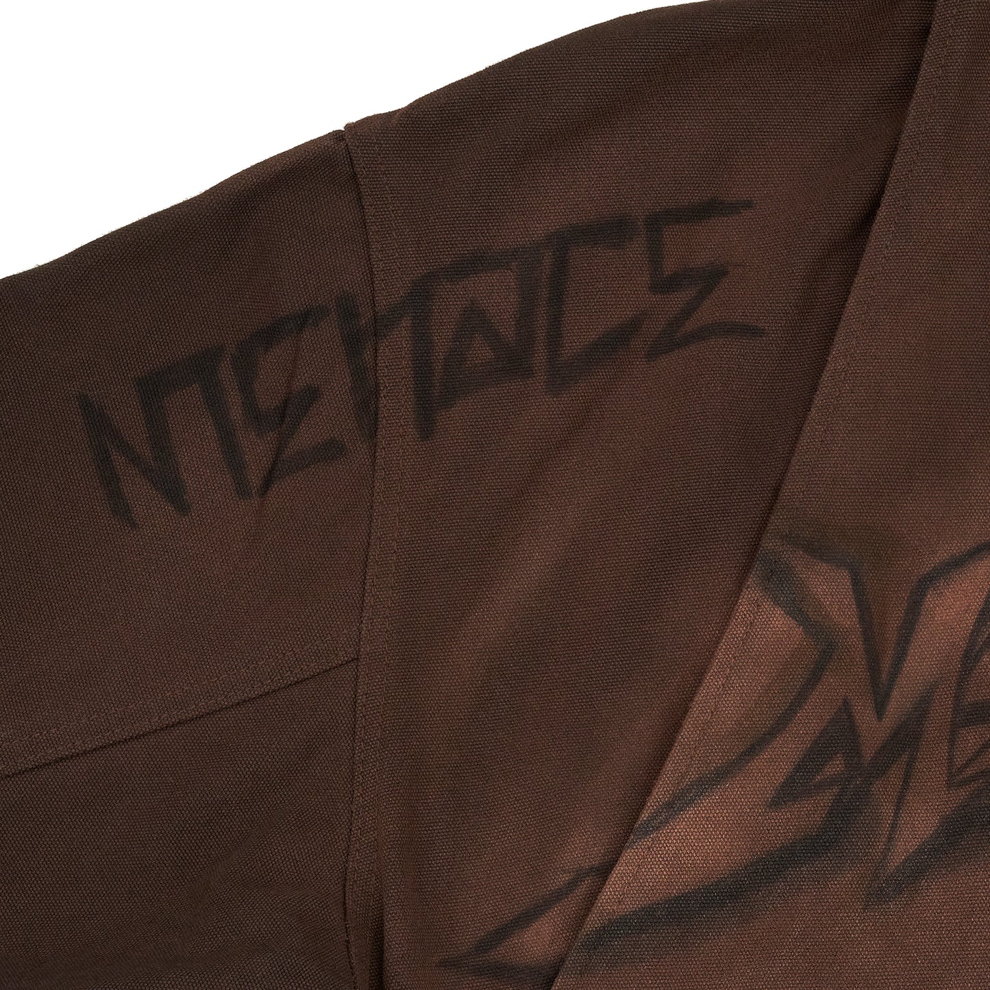 GRAFFITI STEEL EMBOSSED CANVAS HOODED JACKET