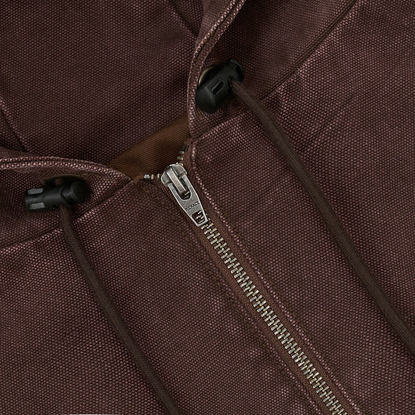 STEEL EMBOSSED CANVAS HOODED JACKET
