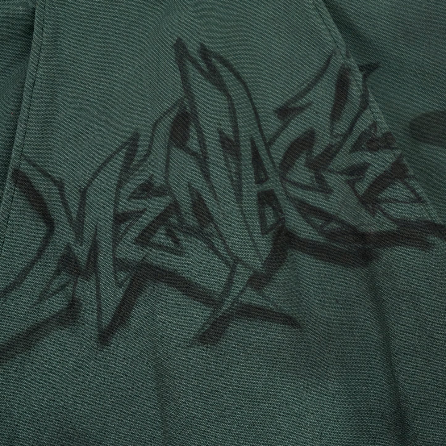 GRAFFITI STEEL EMBOSSED CANVAS HOODED JACKET