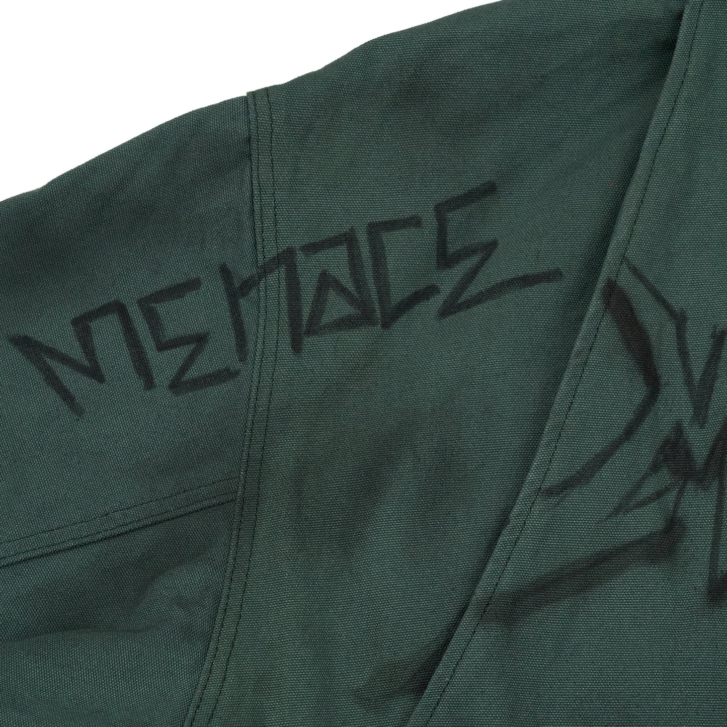 GRAFFITI STEEL EMBOSSED CANVAS HOODED JACKET