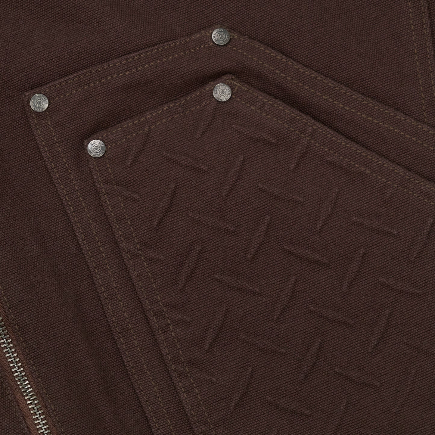 STEEL EMBOSSED CANVAS HOODED JACKET