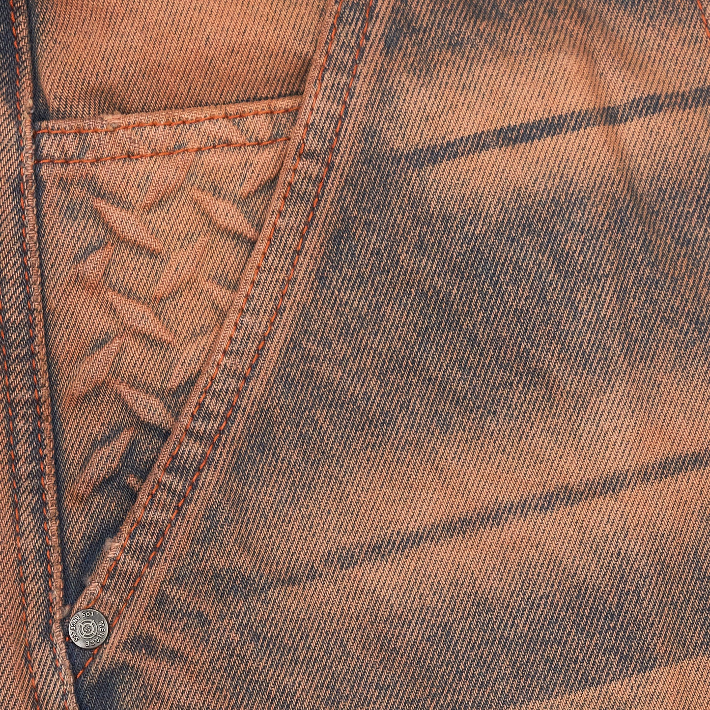 STEEL EMBOSSED DENIM CARPENTER SHORTS