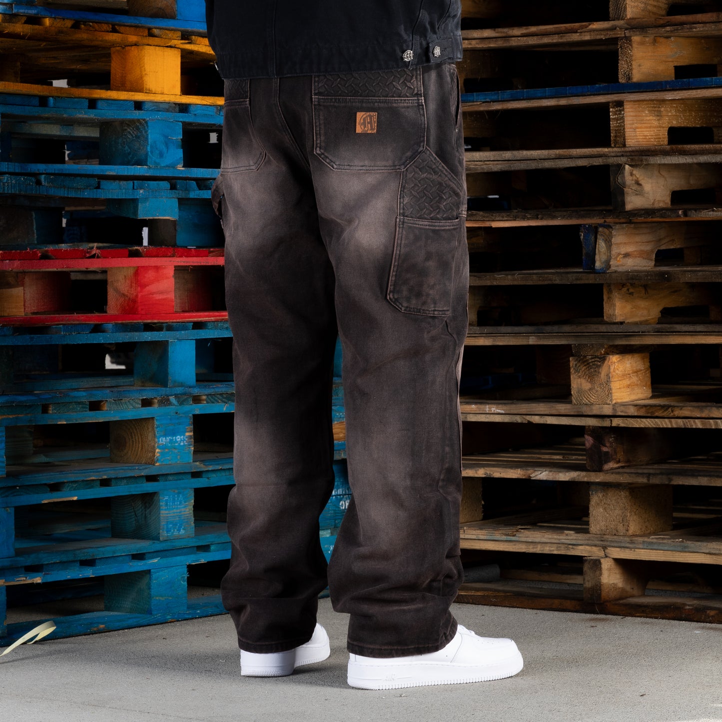 STEEL EMBOSSED CANVAS CARPENTER PANTS