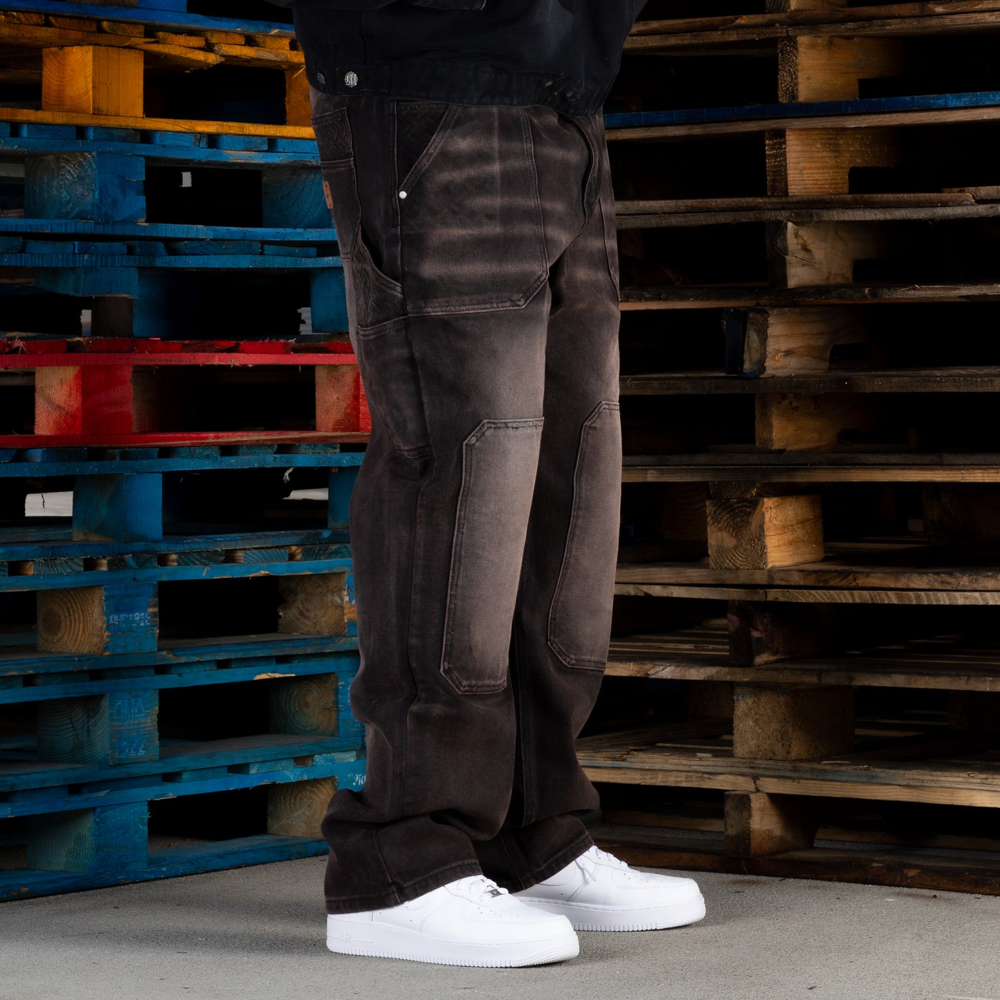 STEEL EMBOSSED CANVAS CARPENTER PANTS