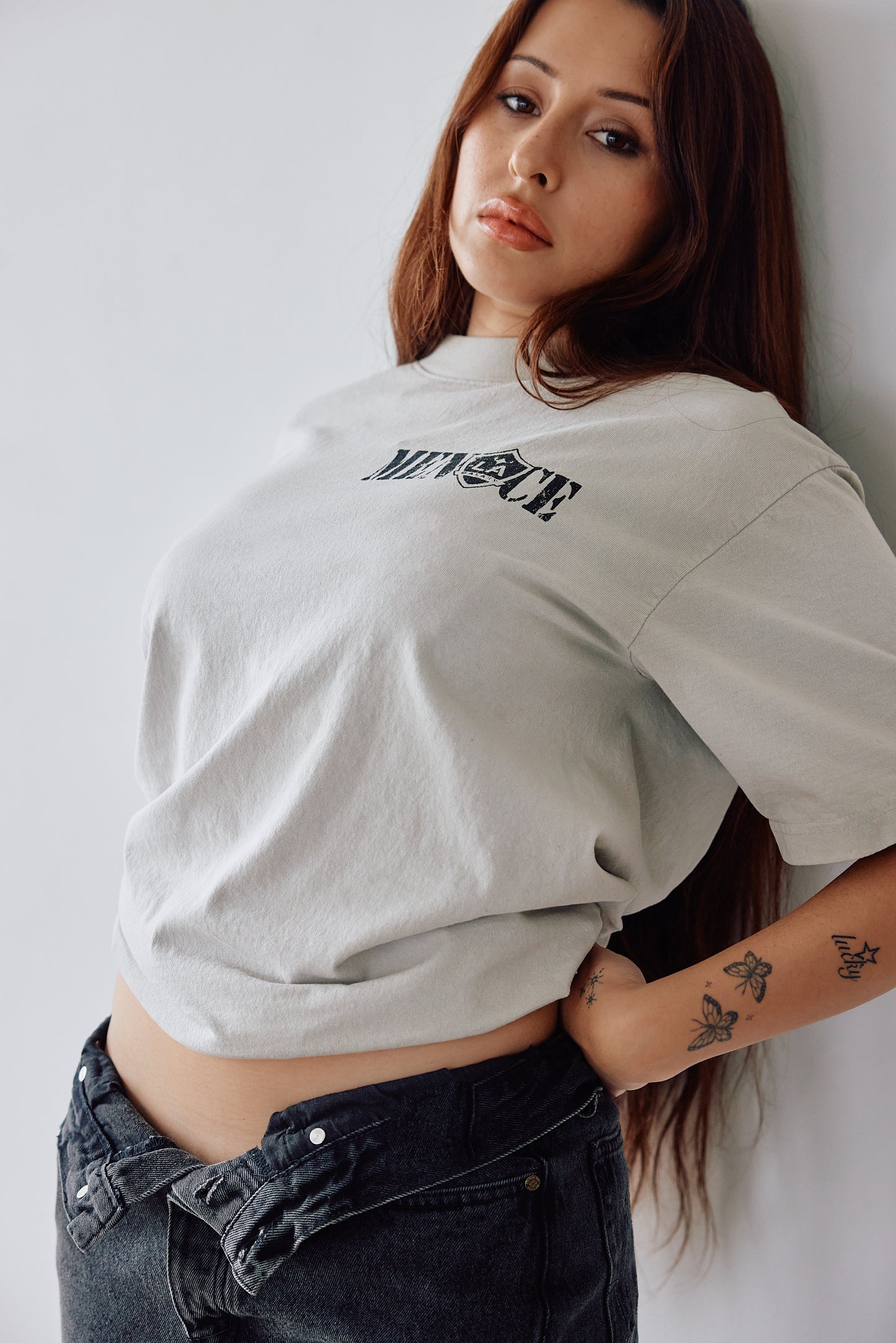 GALAXY OVERWASHED LOGO T-SHIRT (PIGMENT-SPRAYED SEAMS)