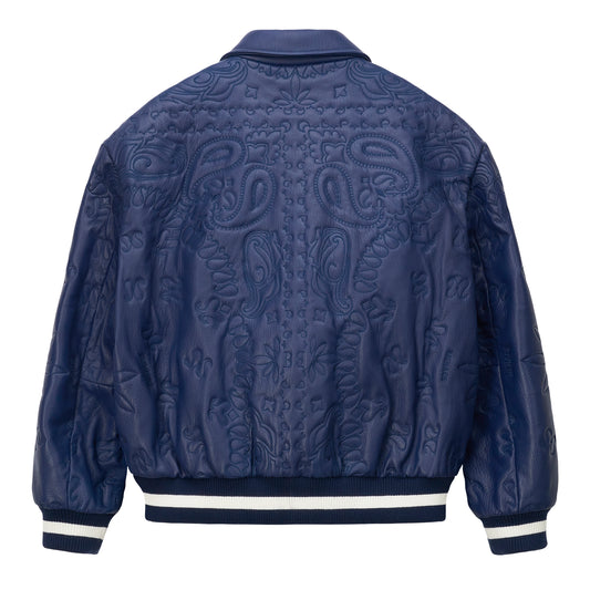 GENUINE LAMBSKIN LEATHER PAISLEY JACKET