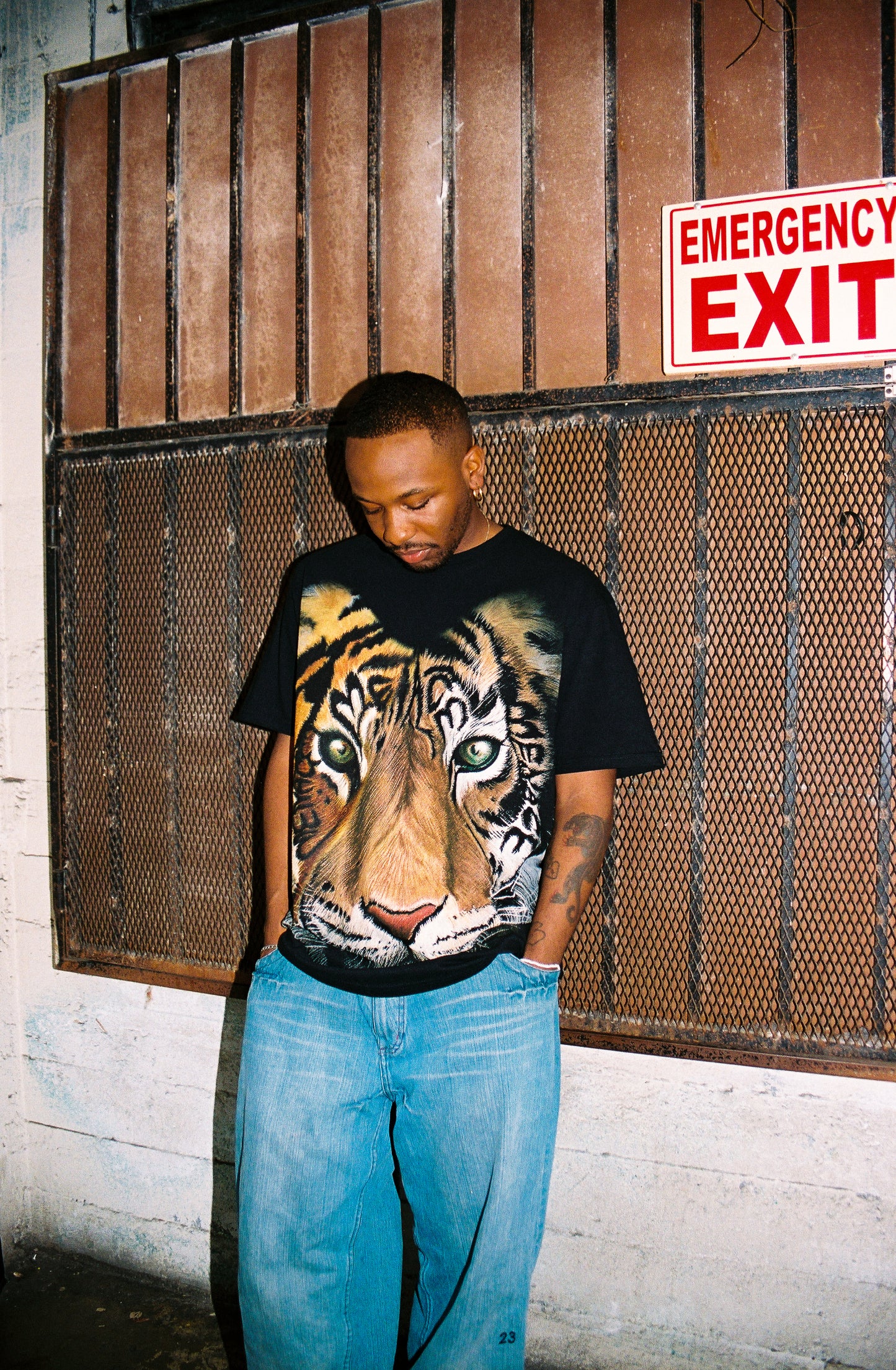 HEART OF A TIGER T-SHIRT (OVERSIZED PRINT)