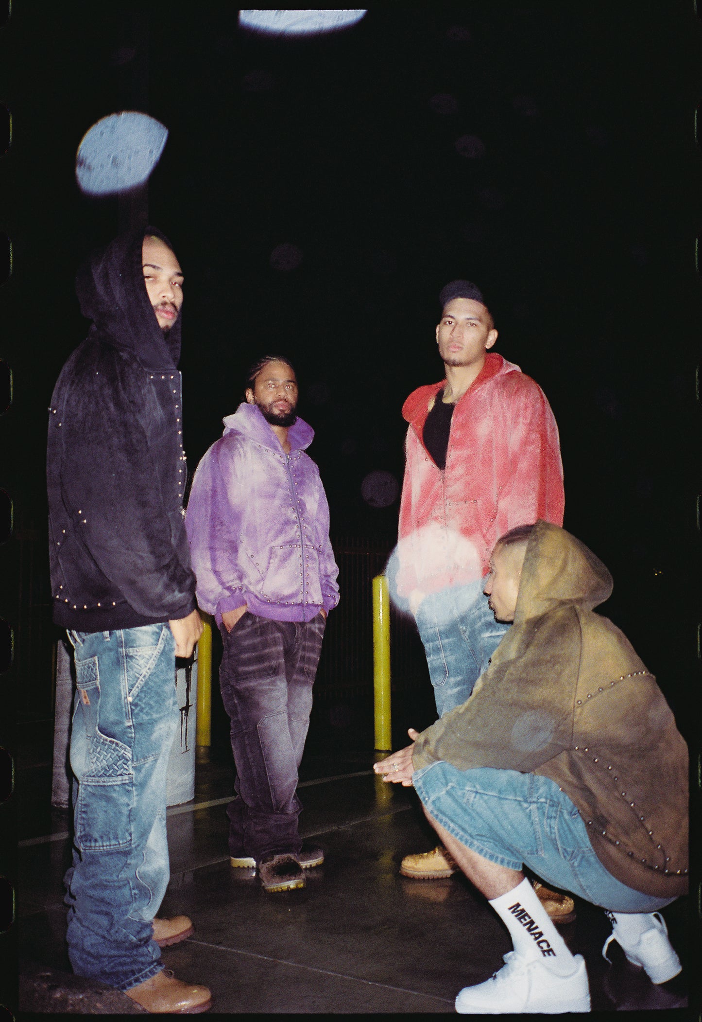 METAL RIVET ZIP-UP HOODIE