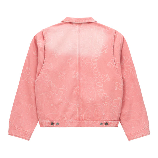 LASER ENGRAVED PAISLEY DENIM JACKET