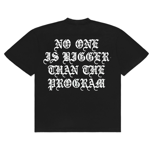 NO ONE IS BIGGER THAN THE PROGRAM T-SHIRT