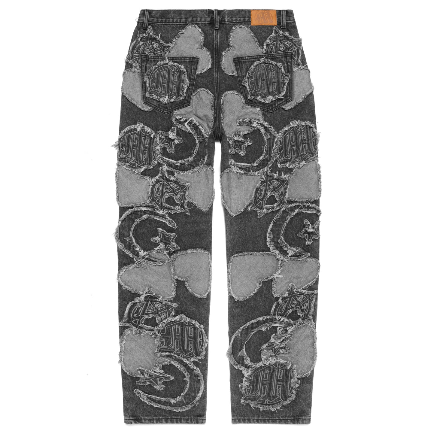 ICONOGRAPHY DENIM PATCH WORK PANTS