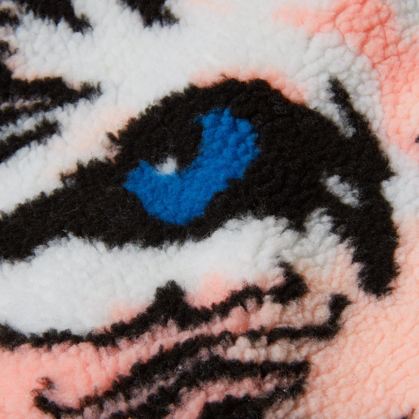 PINK TIGER SHERPA FLEECE ZIP-UP JACKET