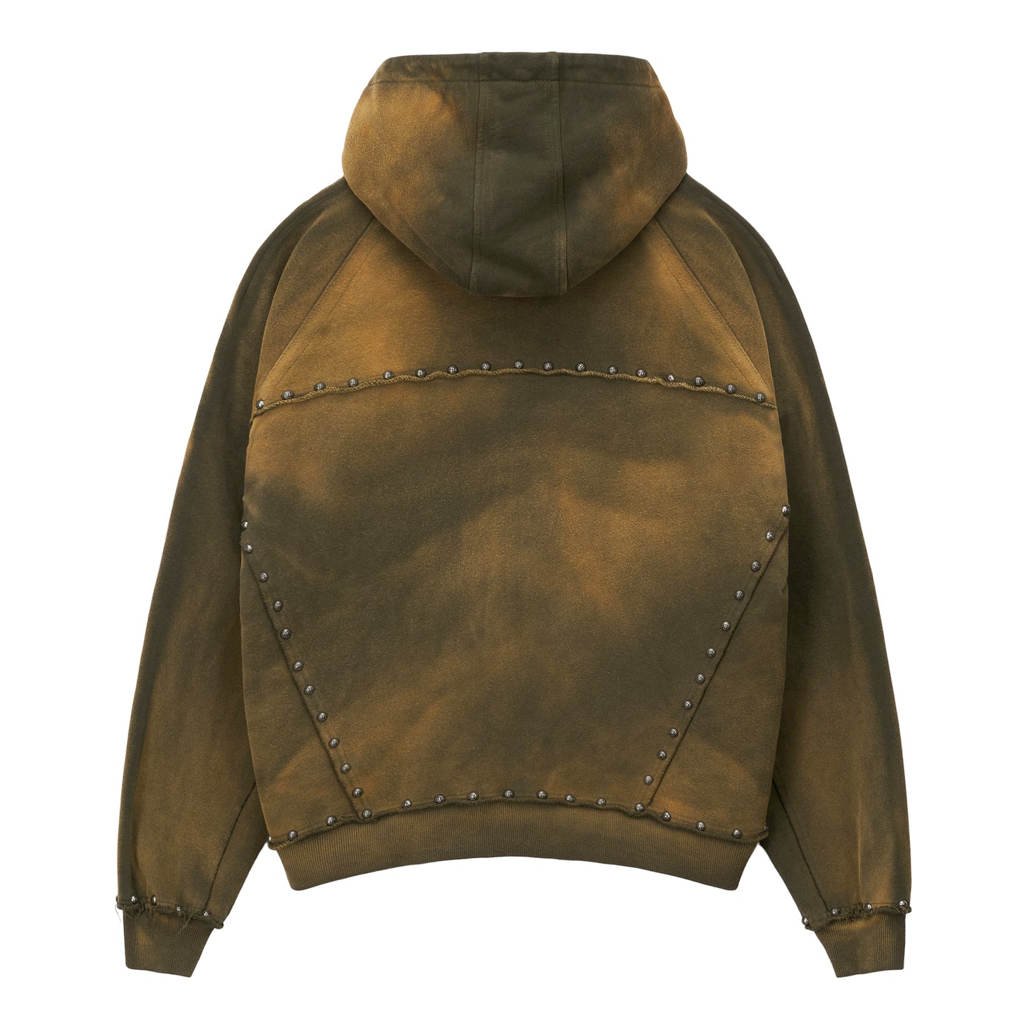METAL RIVET ZIP-UP HOODIE