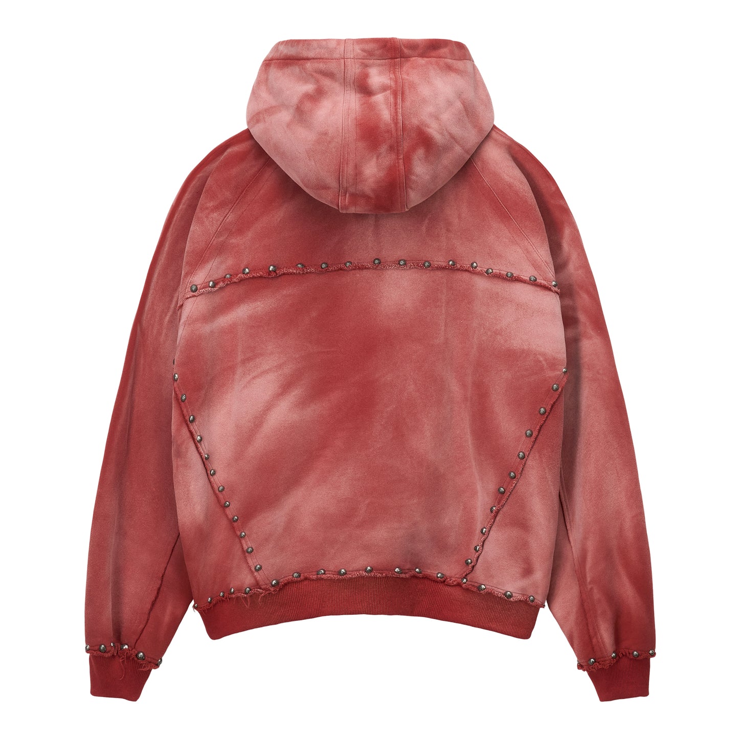 METAL RIVET ZIP-UP HOODIE