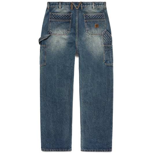 STEEL EMBOSSED DENIM CARPENTER PANTS
