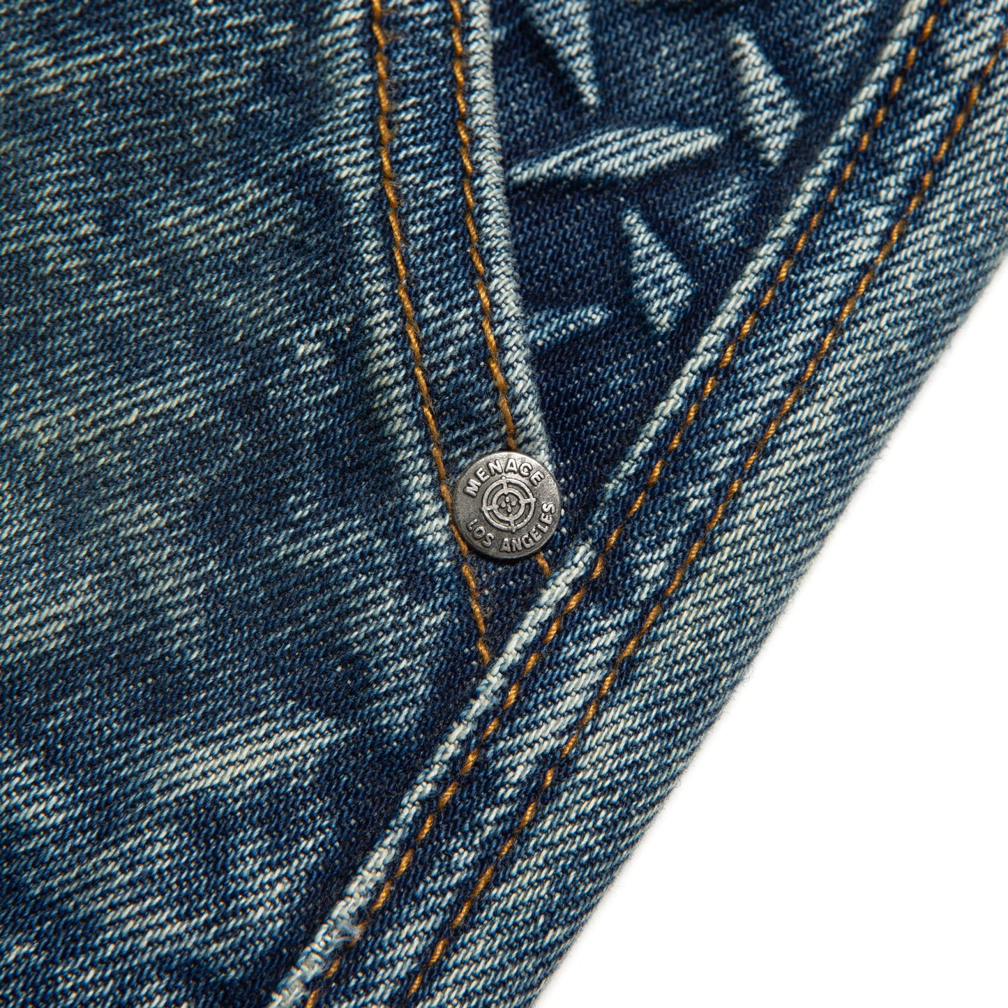 STEEL EMBOSSED DENIM CARPENTER PANTS