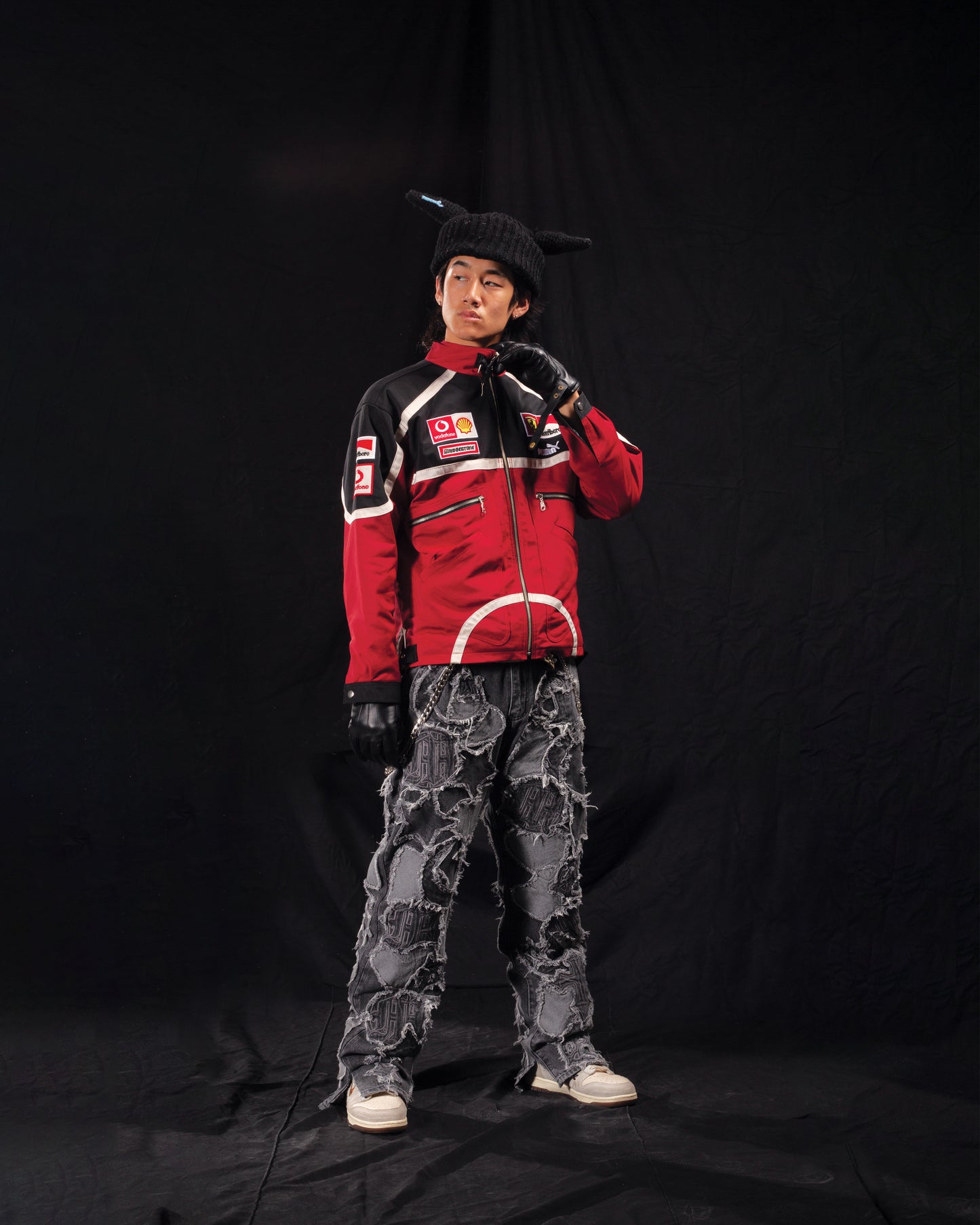 ICONOGRAPHY DENIM PATCH WORK PANTS