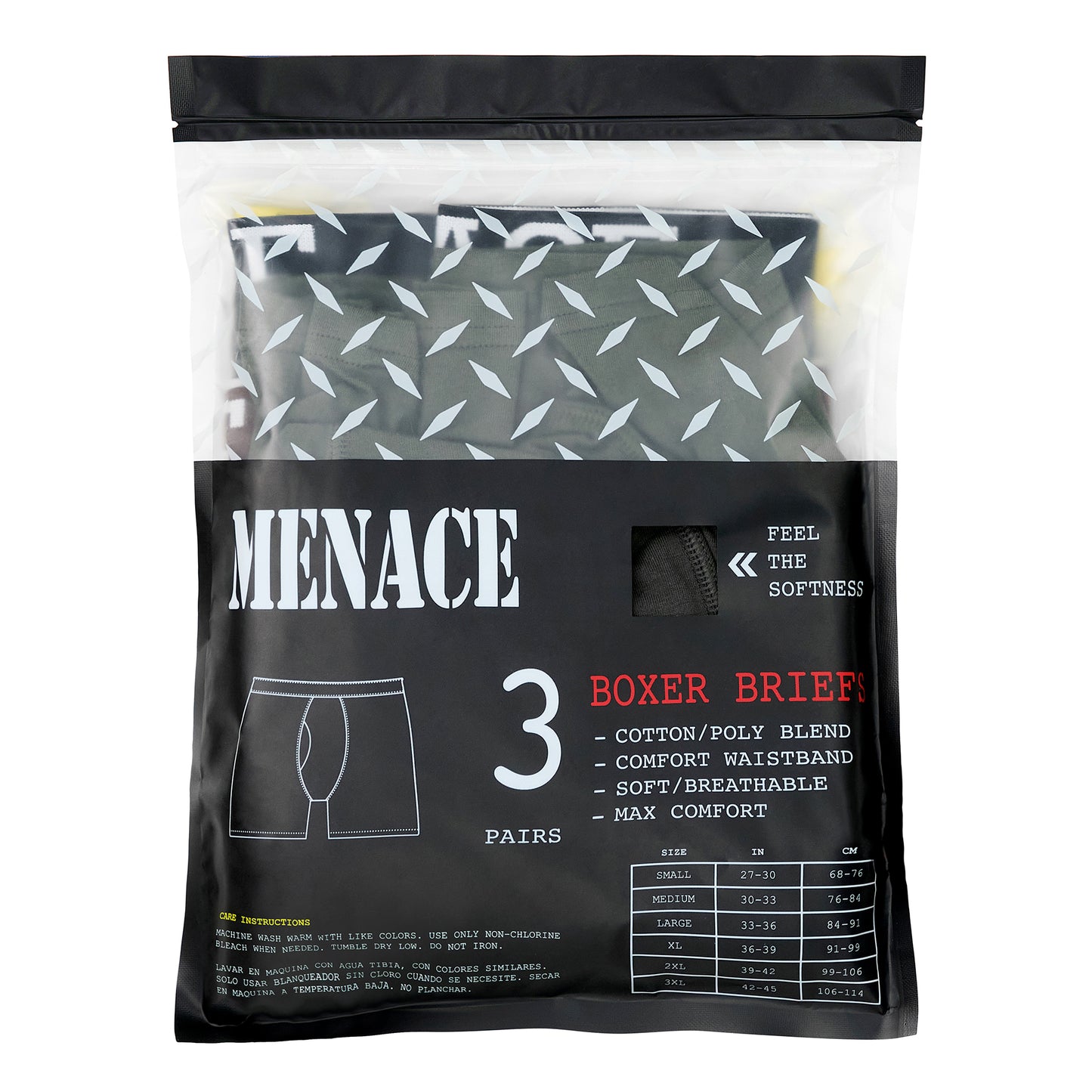 MENACE BOXER BRIEFS (3 PACK)
