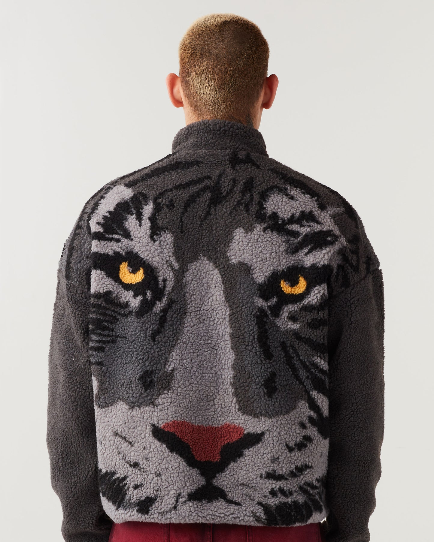 BLACK TIGER SHERPA FLEECE ZIP-UP JACKET