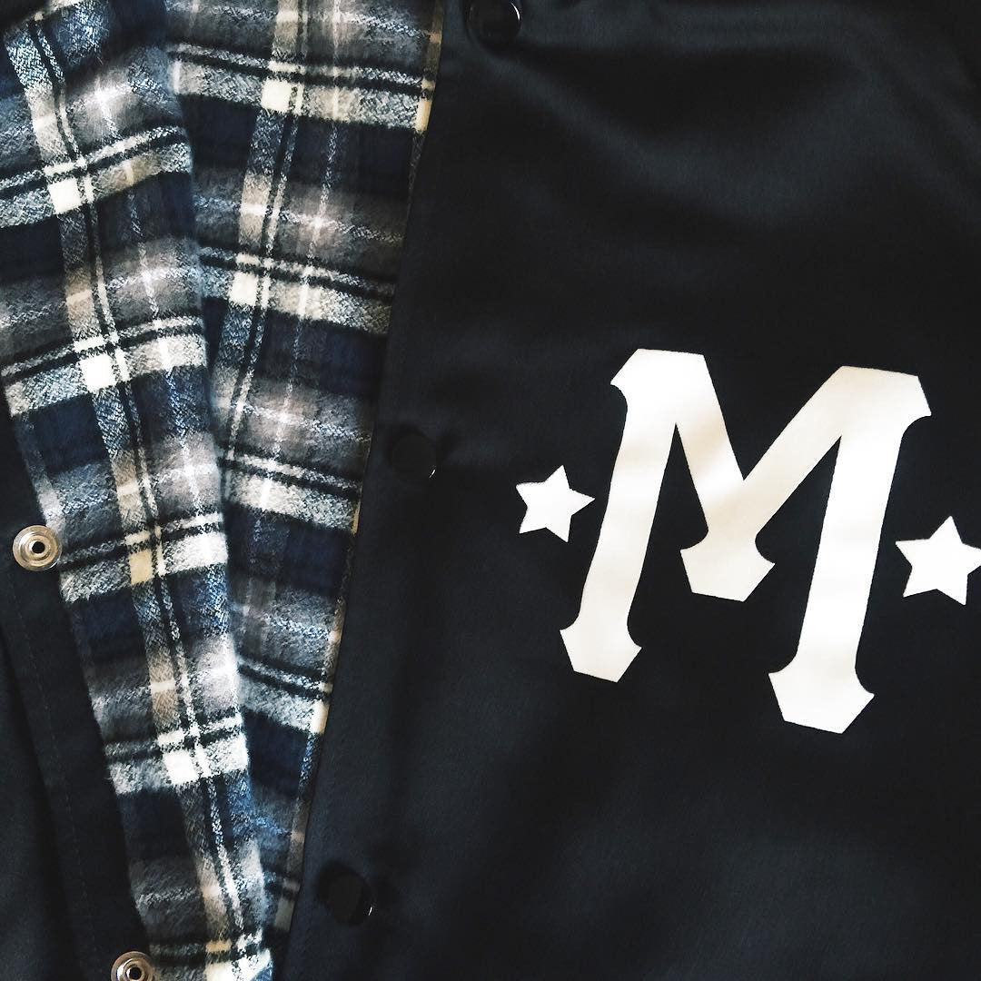 SATIN PLAYBOI BASEBALL JACKET by MENACE