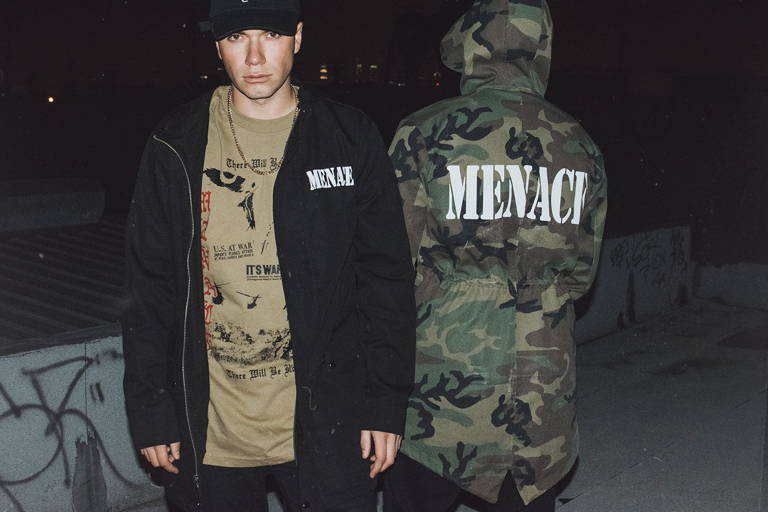 JET BLACK PARKA by MENACE