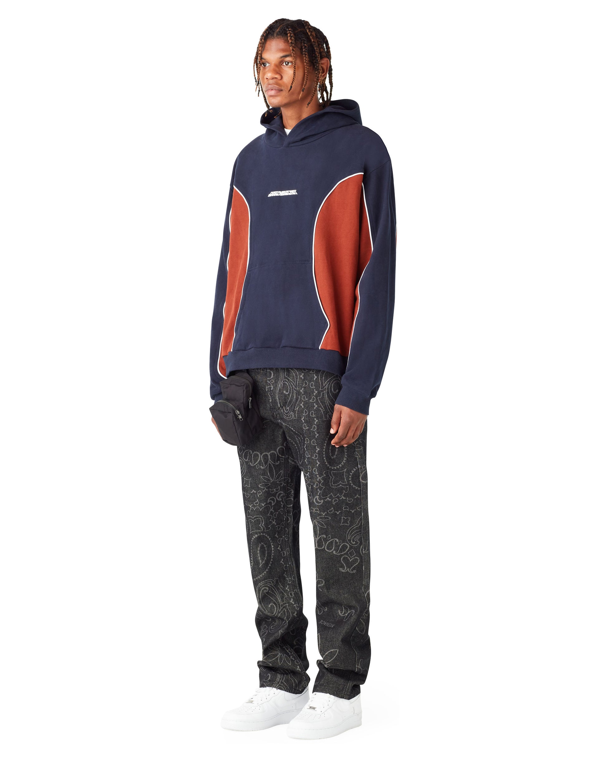 MENACE CORPORATION LOGO PANEL HOODIE by MENACE