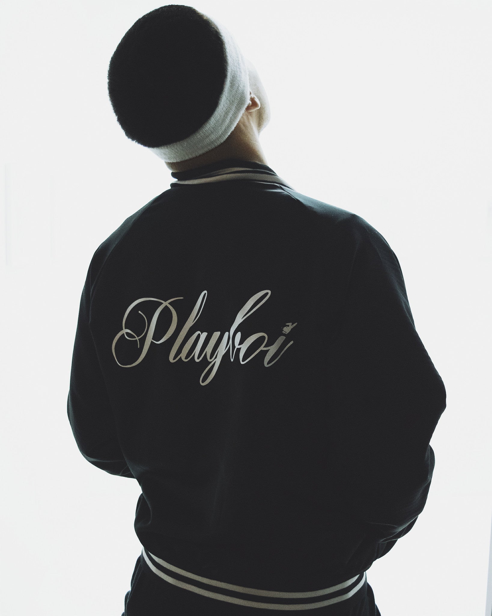 SATIN PLAYBOI BASEBALL JACKET by MENACE