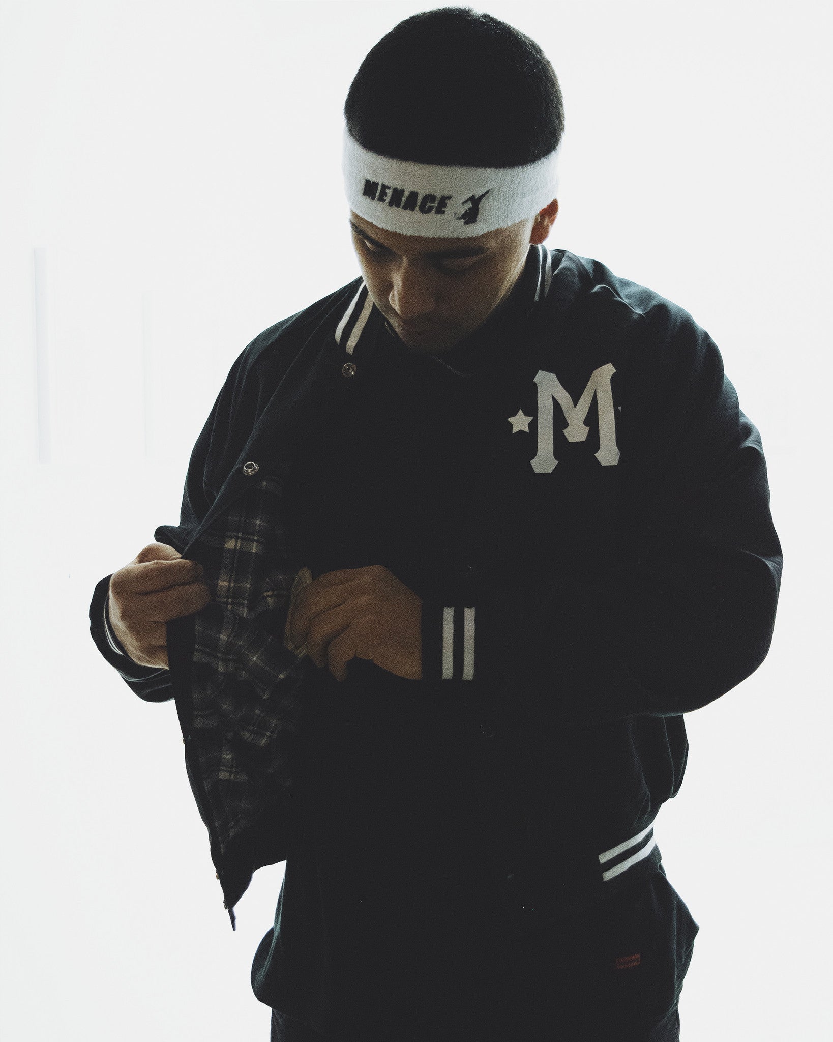 SATIN PLAYBOI BASEBALL JACKET by MENACE