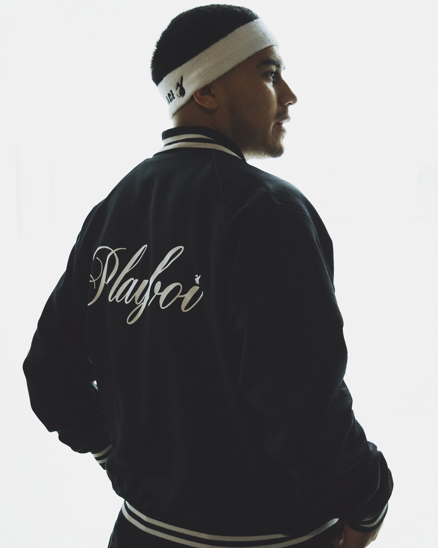 SATIN PLAYBOI BASEBALL JACKET by MENACE