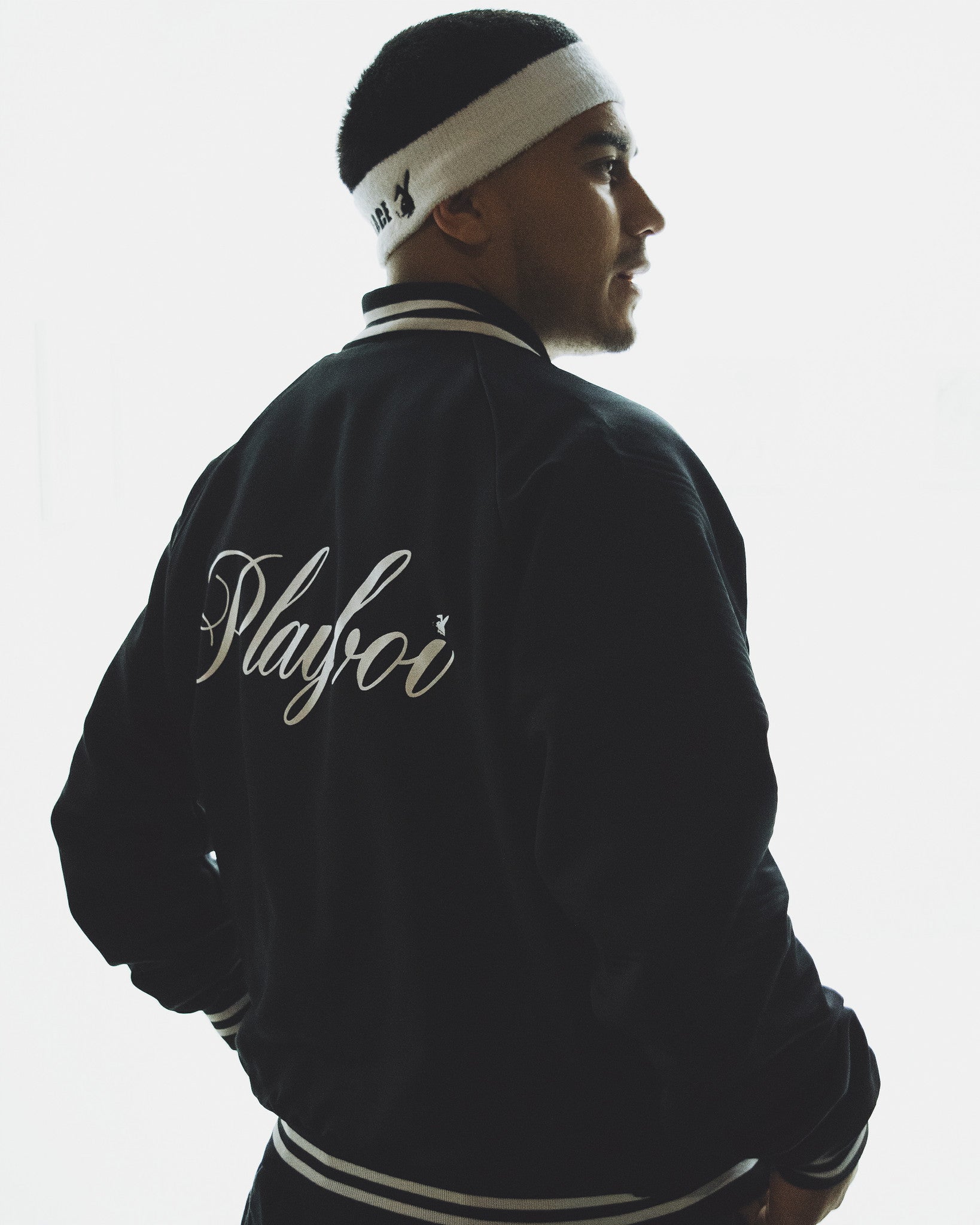 SATIN PLAYBOI BASEBALL JACKET by MENACE