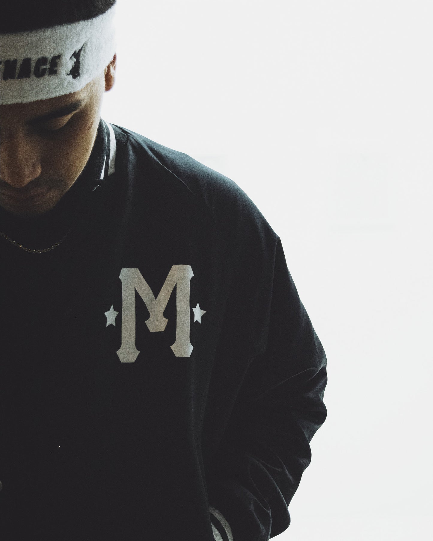 SATIN PLAYBOI BASEBALL JACKET by MENACE