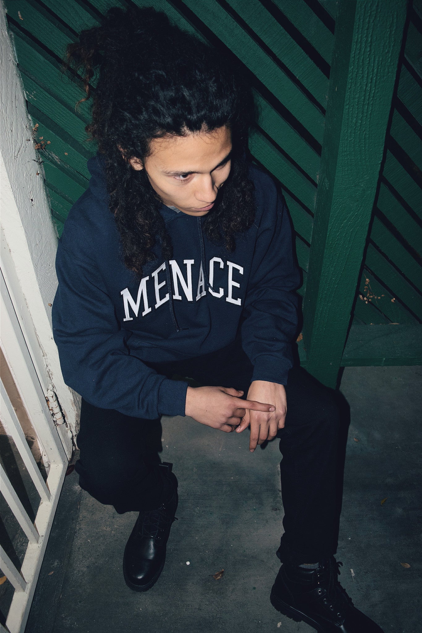 MENACE LOGO TACKLE-TWILL HOODIE by MENACE