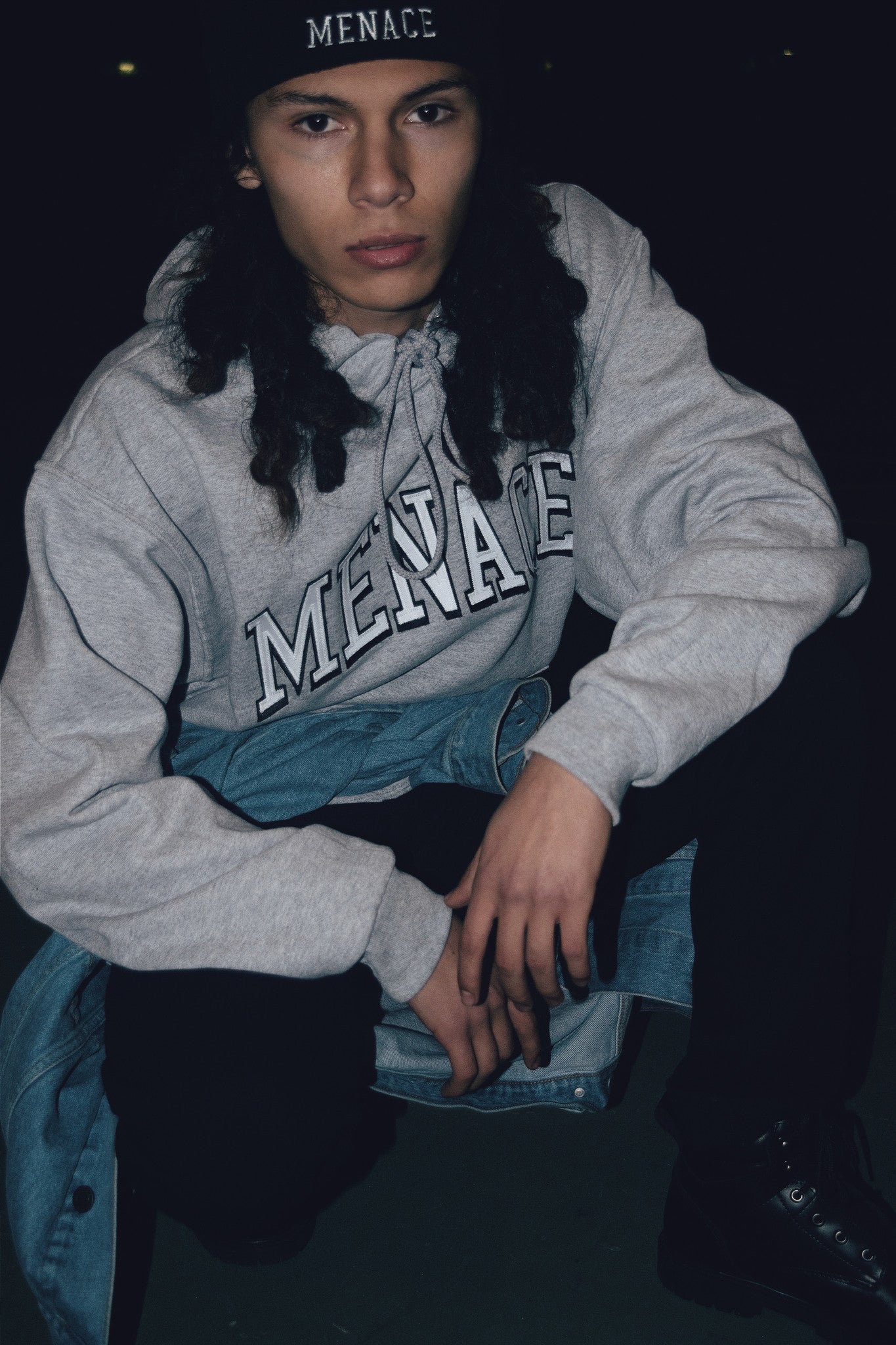 MENACE LOGO TACKLE-TWILL HOODIE by MENACE