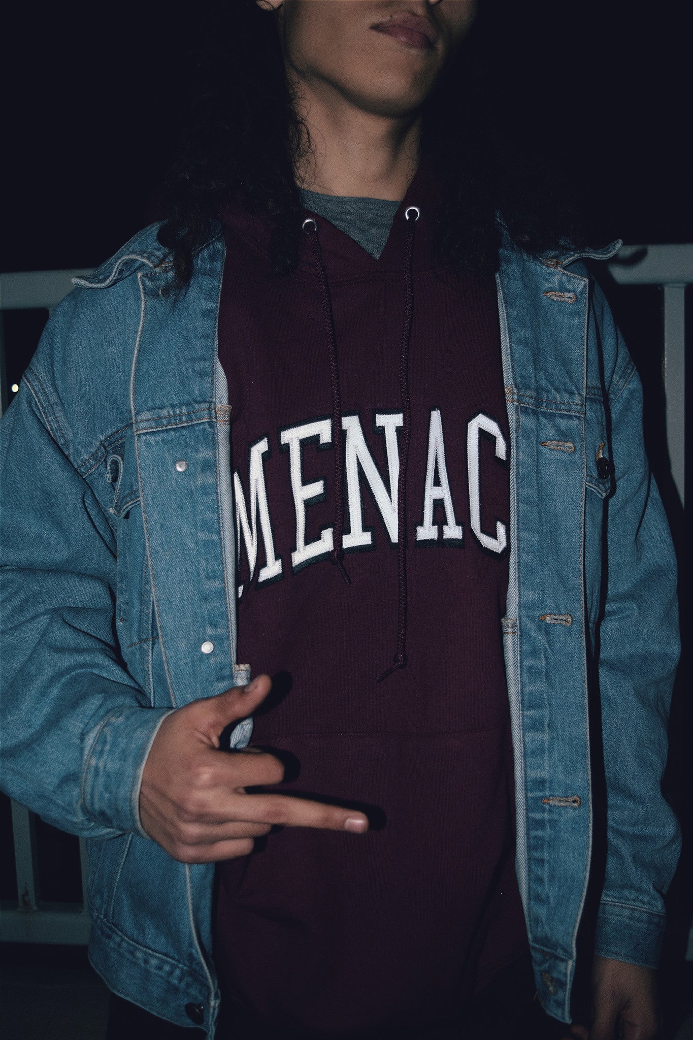 MENACE LOGO TACKLE-TWILL HOODIE by MENACE