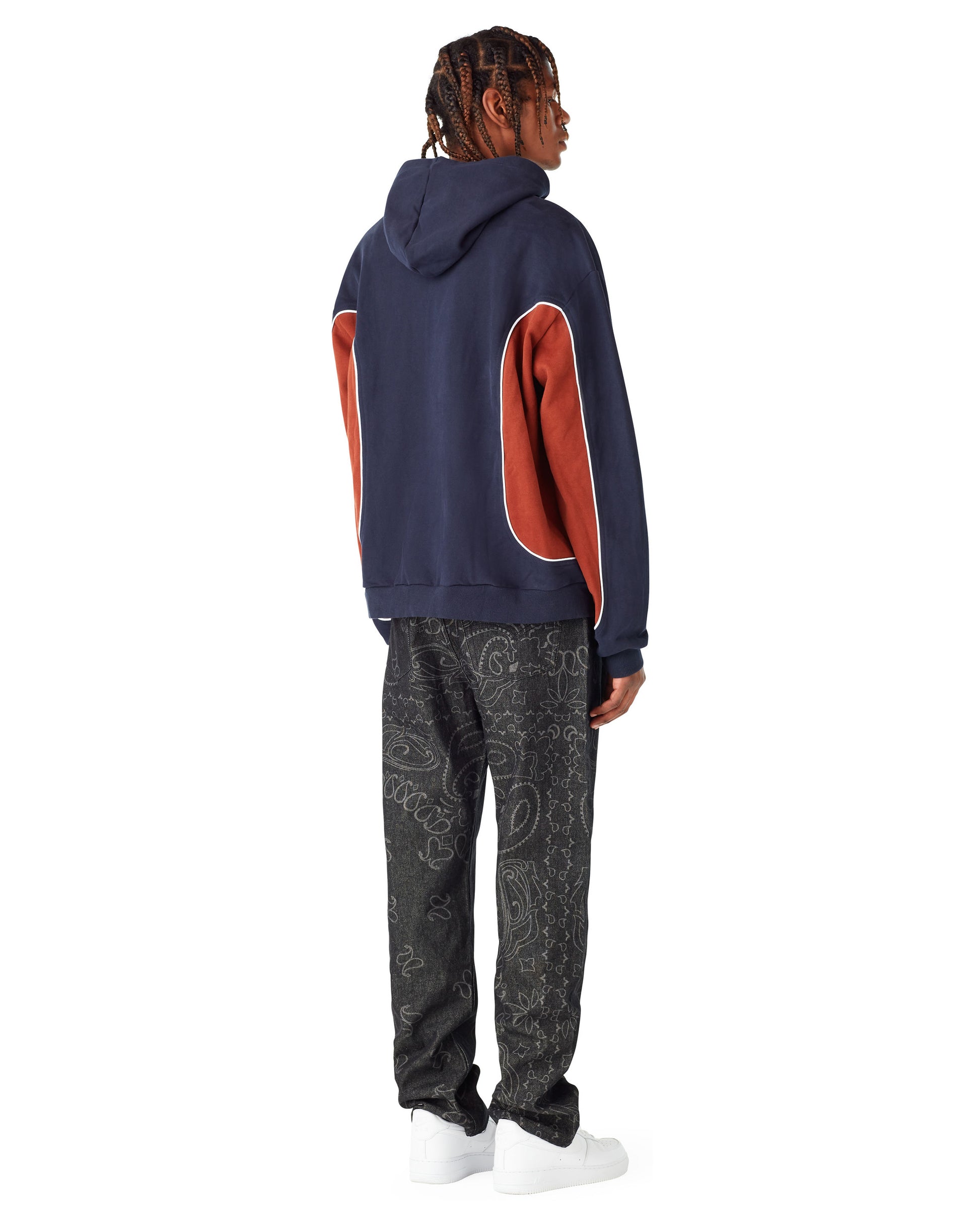 MENACE CORPORATION LOGO PANEL HOODIE by MENACE