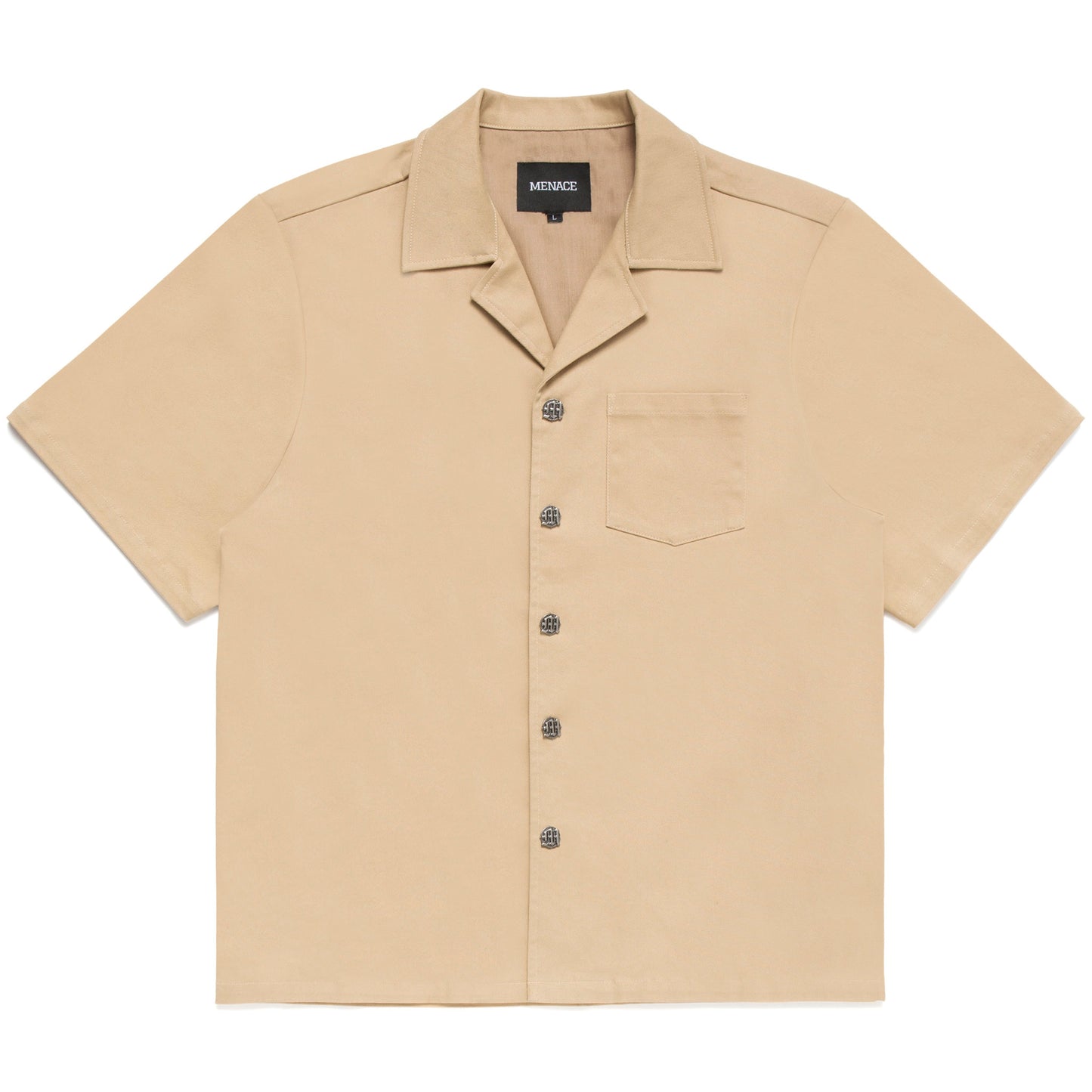 SKELETAL EMBOSSED BUTTON-UP