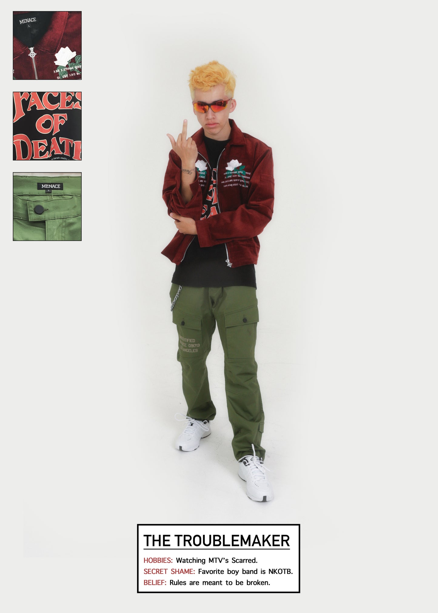 UNIDENTIFIED CARGO TWILL PANTS by MENACE