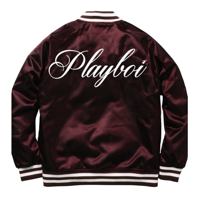 SATIN PLAYBOI BASEBALL JACKET by MENACE