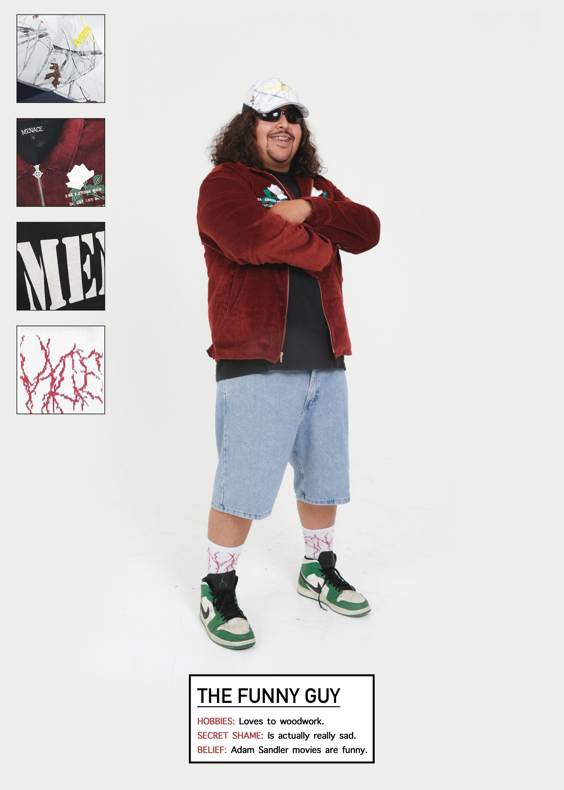 WHITE ROSE CORDUROY JACKET by MENACE