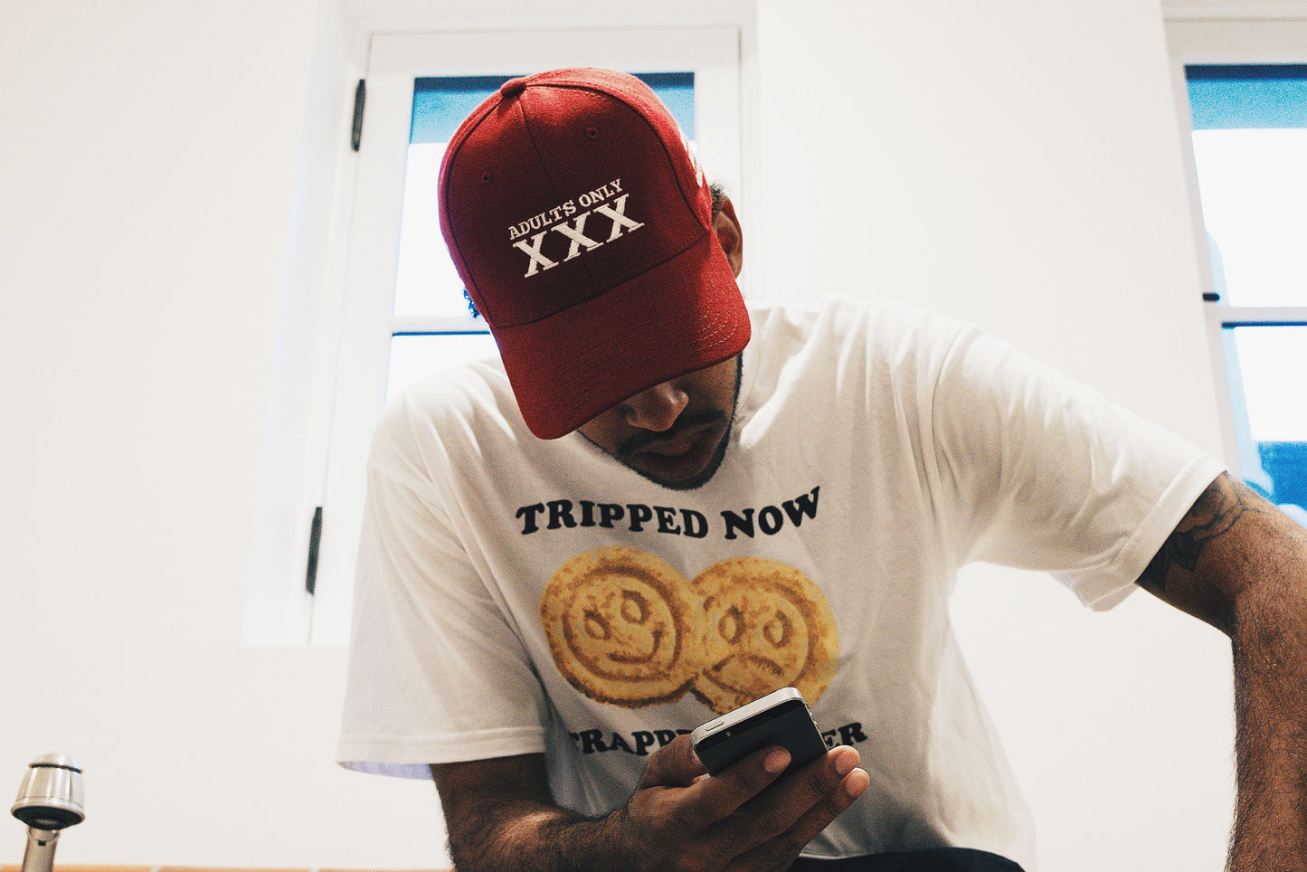 TRIPPED NOW, TRAPPED LATER T-SHIRT by MENACE