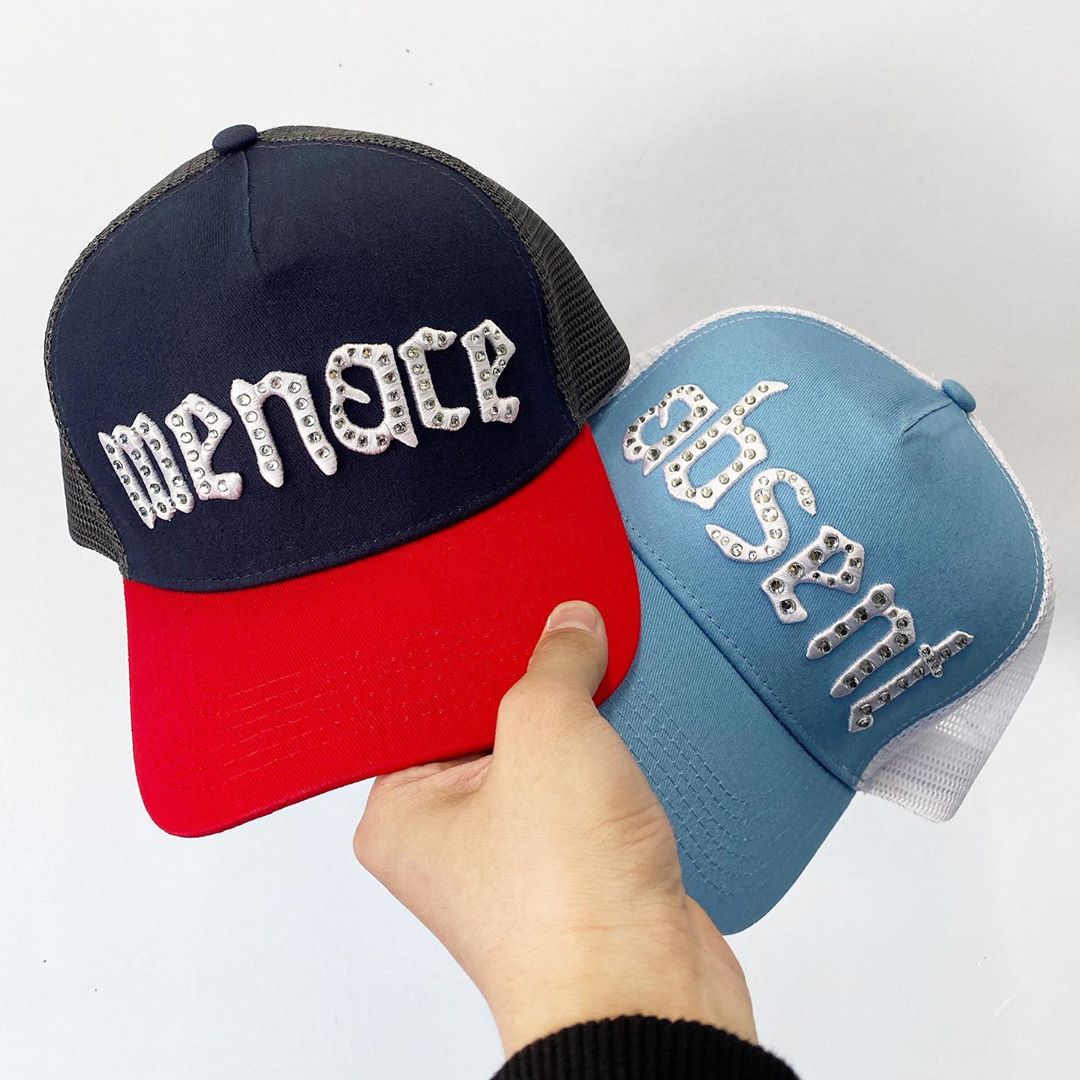 RHINESTONE TRUCKER CAP by MENACE
