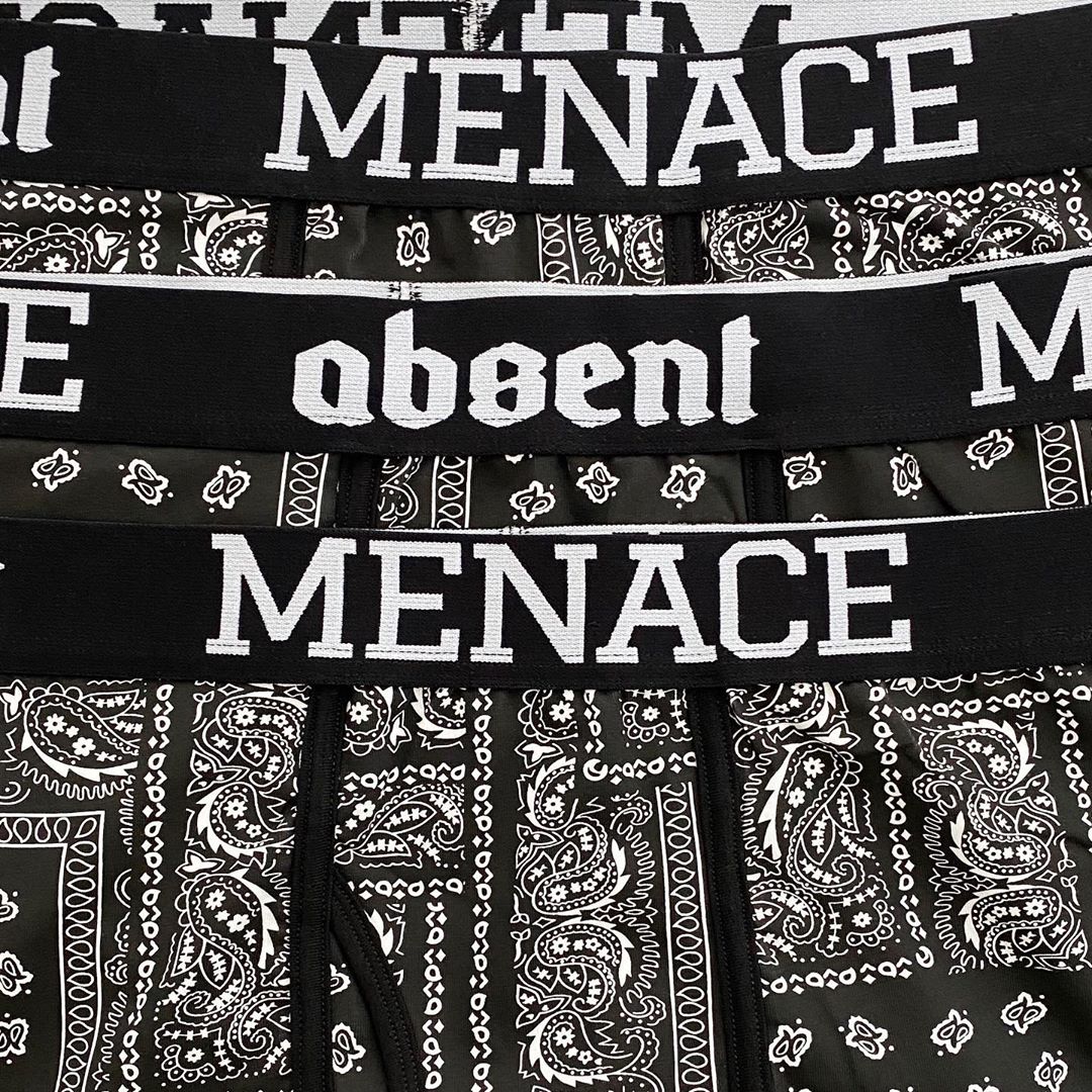 MENACE ABSENT BANDANA BOXER BRIEFS (2 PACK) by MENACE